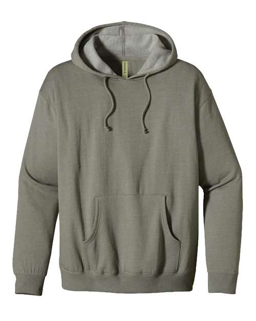 econscious EC5570 Unisex Heathered Hooded Sweatshirt in Military Green