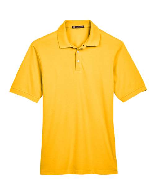 Harriton M265 Men's Easy Blend™ Polo in Sunray Yellow
