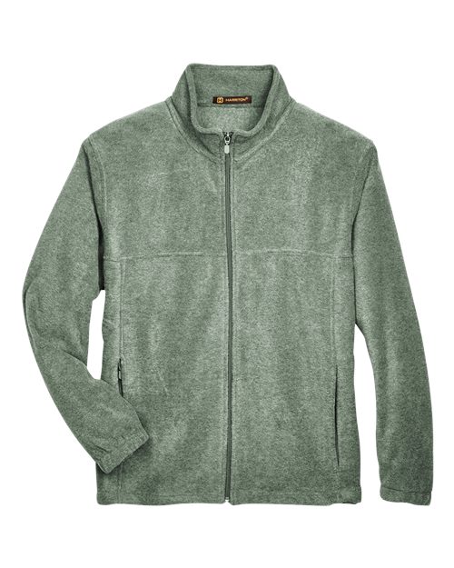 Harriton M990 Men's Full-Zip Fleece in Dill