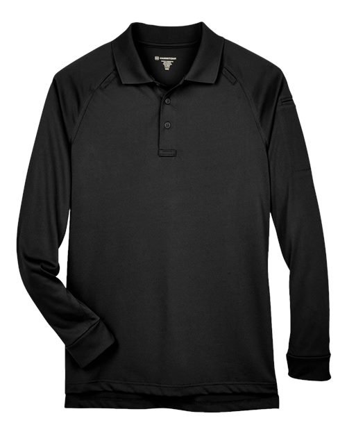 Harriton M211L Men's Advantage Long Sleeve Tactical Polo — Front