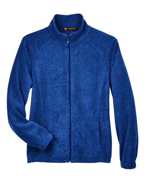 Harriton M990W Women's Full-Zip Fleece in True Royal