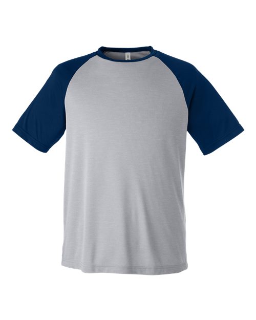 Team 365 TT62 Unisex Zone Colorblock Raglan T-Shirt — Front