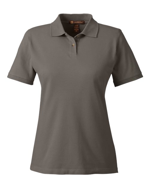 Harriton M200W Women's Cotton Polo in Charcoal