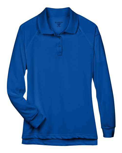 Harriton M211LW Women's Advantage Long Sleeve Tactical Polo in True Royal