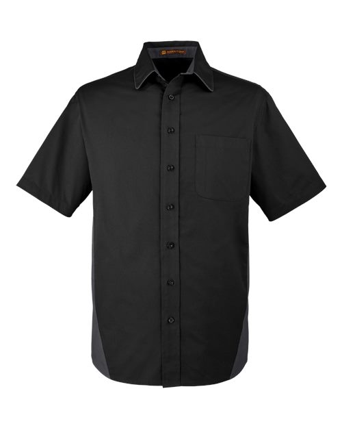 Harriton M586 Men's Flash IL Colorblock Shirt — Front
