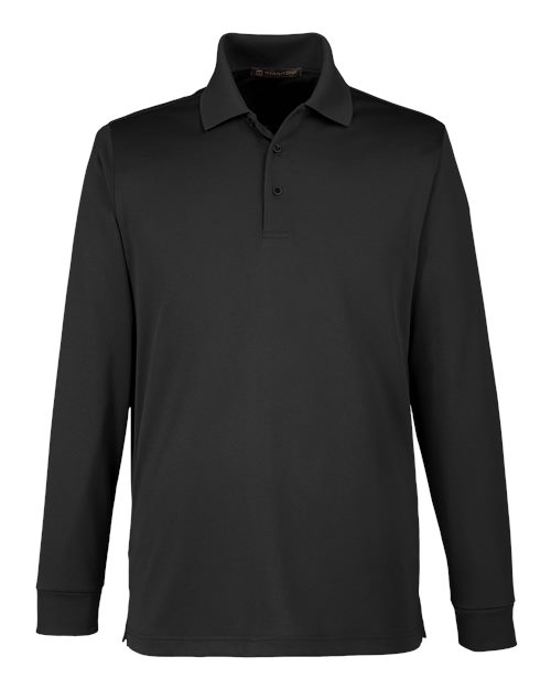 Harriton M348L Men's Advantage Snag Protection Plus IL Long Sleeve Polo — Front