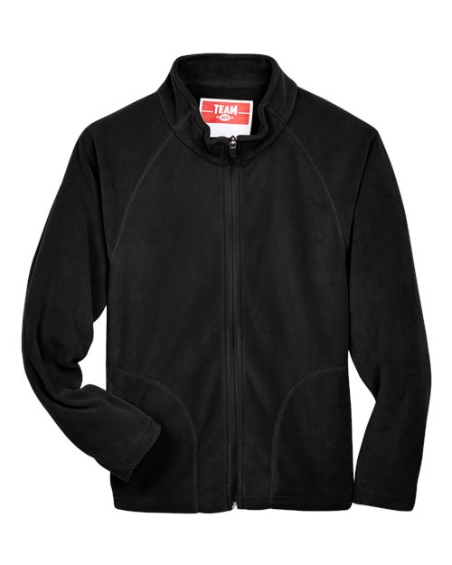 Team 365 TT90Y Youth Campus Microfleece Jacket — Front