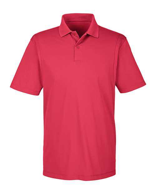 Harriton M354 Men's Micro Piqué Polo in Red