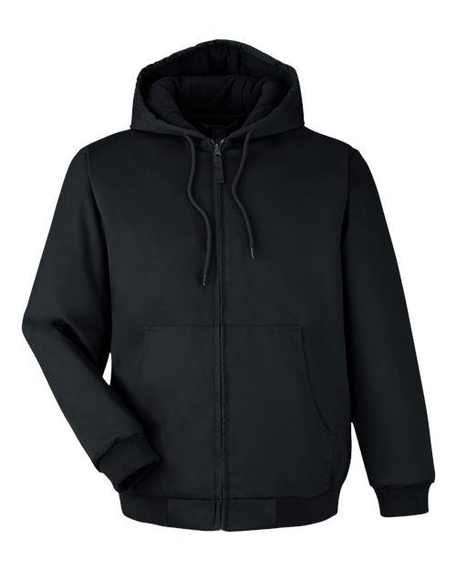 Harriton M722 Unisex ClimaBloc® Heavyweight Hooded Full-Zip Jacket — Front
