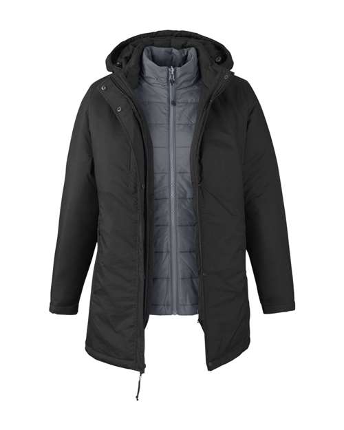 CORE365 CE725W Women's Inspire 3-in-1 Jacket with Insulated Liner — Front