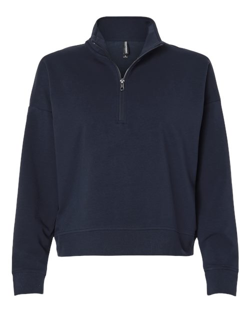 Independent Trading Co. EXP15WPQ Women's Perform Quarter-Zip Pullover in Classic Navy