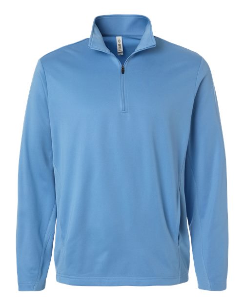 Team 365 TT401 Unisex Squad Cadet Quarter-Zip Tech Fleece Pullover in Sport Light Blue