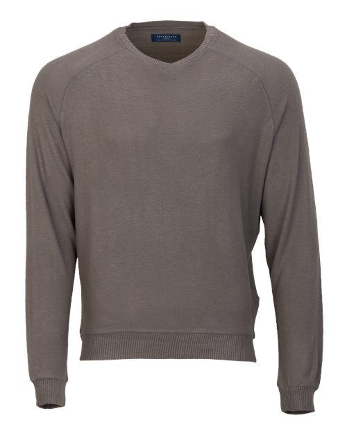 Boxercraft BM1201 Men's Cuddle Cross-Neck Sweater in Meditation Grey