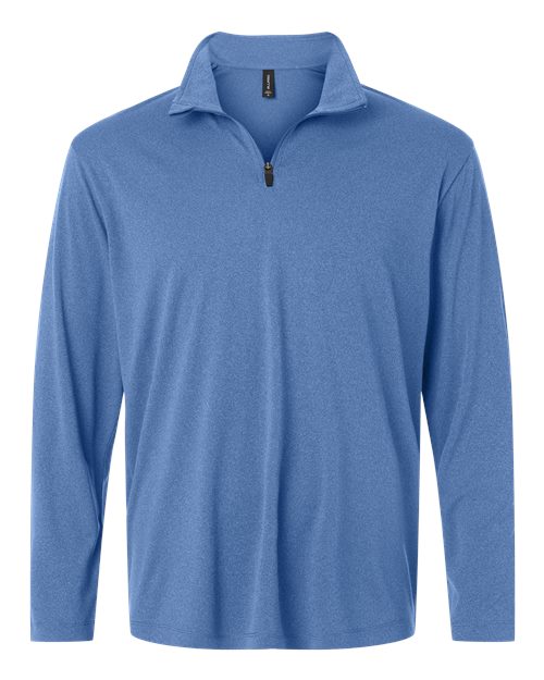 AllPro 41870 Men's Pro-Lock Performance Quarter-Zip Pullover in Heather Royal