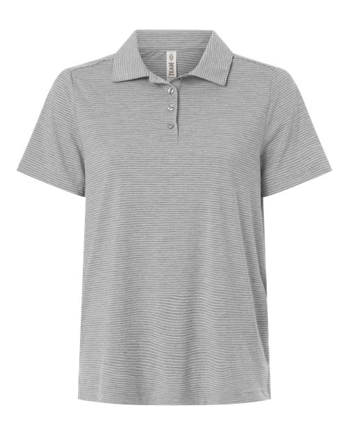 Team 365 TT125W Women's Relay Heathered Stripe Polo — Front