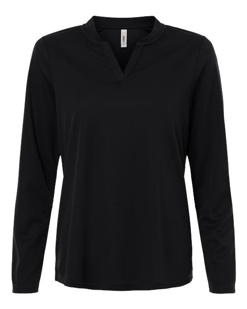 CORE365 CE108LW Women's Nova Performance Long Sleeve Pique Polo — Front