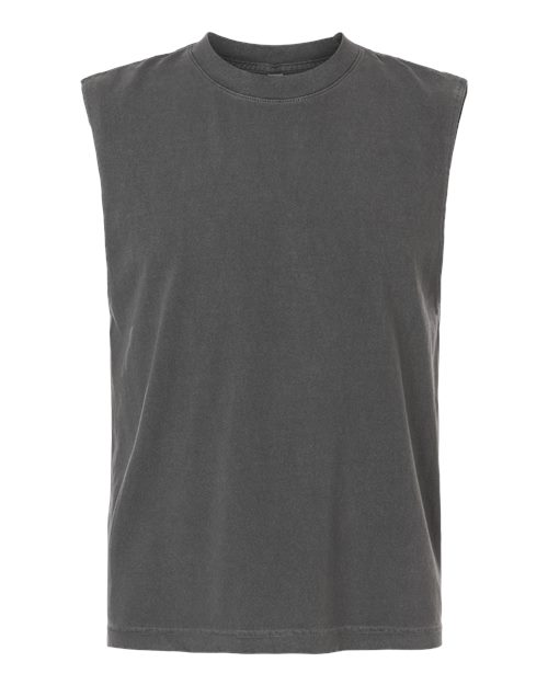 American Apparel 207GD Unisex Heavyweight Cotton Garment-Dyed Mid-Length Muscle Tee — Front