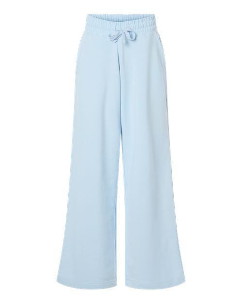 American Apparel FTP00 Women's French Terry Wide Leg Pants in Powder Blue