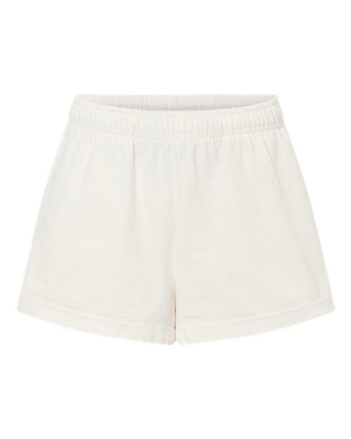 BELLA + CANVAS 6824GD Women's Garment-Dyed Shorts in Vintage White