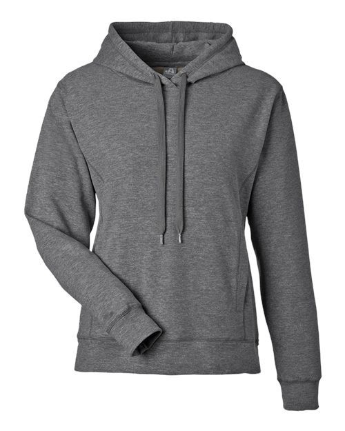 J. America 8742 Women's Electric Fleece Hooded Sweatshirt in Electric Onyx