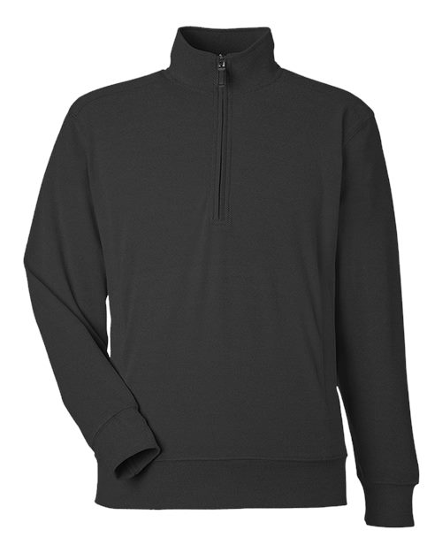 J. America 8760 Unisex Element Fleece Quarter-Zip Sweatshirt in Black