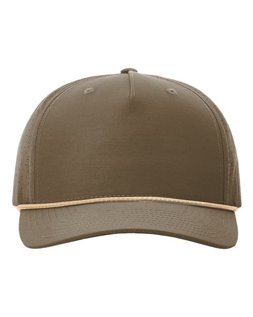 Richardson 355 Laser Perf Performance Rope Cap in Dark Loden/ Tannin-Grey