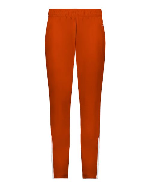 Badger 7726 Men's On The Rise Outercore Warm-Up Pants in Burnt Orange/ White