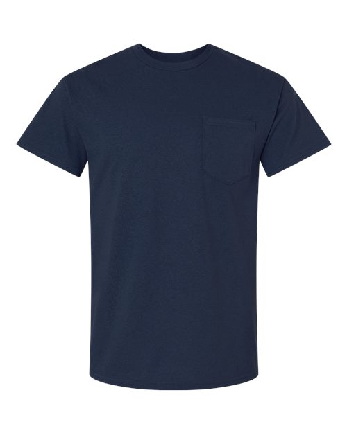Gildan 2300 Unisex Ultra Cotton® Pocket T-Shirt in Navy
