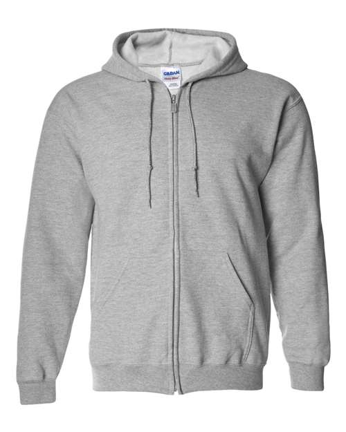 Gildan 18600 Unisex Heavy Blend™ Full-Zip Hooded Sweatshirt in Sport Grey