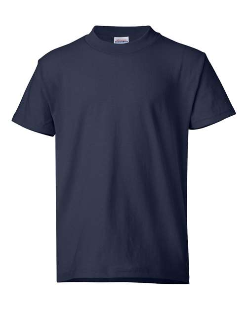 Hanes 5370 Youth EcoSmart® T-Shirt in Navy