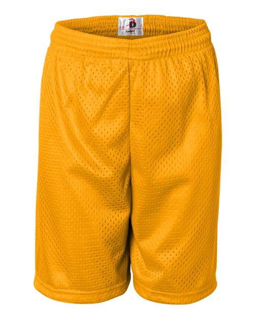 Badger 2207 Youth Pro Mesh 6" Shorts in Gold