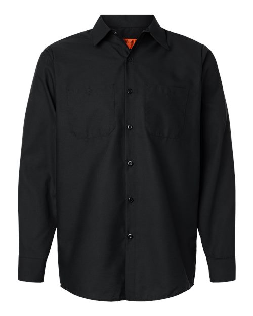 Red Kap SP14 Men's Industrial Long Sleeve Work Shirt — Front