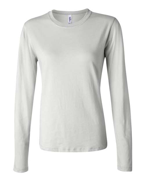 BELLA + CANVAS 6500 Women’s Jersey Long Sleeve Tee in White