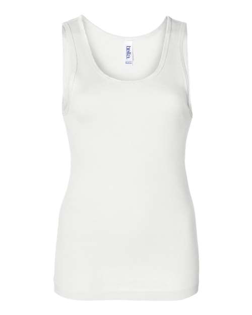 BELLA + CANVAS 1080 Women's Baby Rib Tank in White