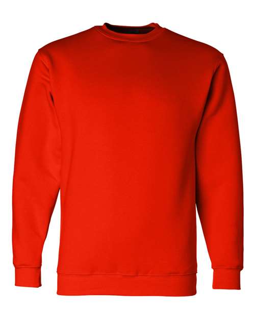 Bayside 1102 Unisex USA-Made Crewneck Sweatshirt in Bright Orange