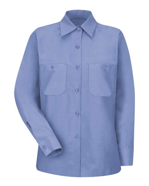 Red Kap SP13 Women's Industrial Work Shirt in Light Blue