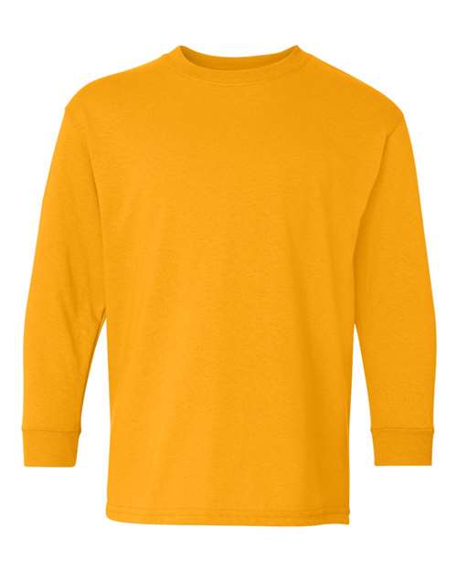 Gildan 5400B Youth Heavy Cotton™ Long Sleeve T-Shirt in Gold