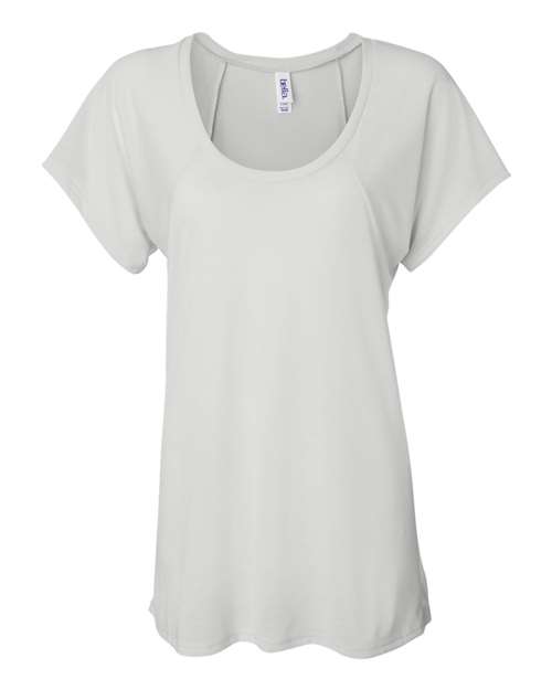 BELLA + CANVAS 8801 Women’s Flowy Raglan Tee in White