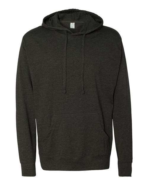 Independent Trading Co. SS150J Unisex Lightweight Hooded Pullover T-Shirt in Charcoal Heather