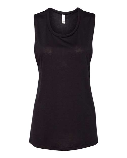 BELLA + CANVAS 8803 Women's Flowy Scoop Muscle Tank in Black