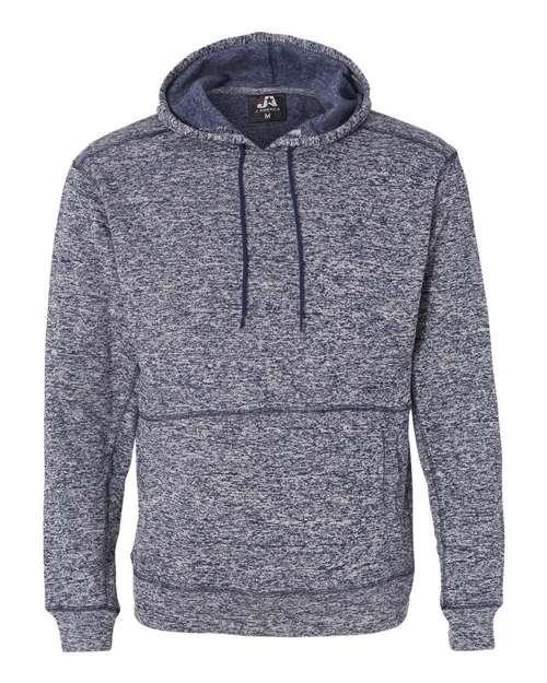 J. America 8613 Men's Cosmic Fleece Hooded Sweatshirt in Navy Fleck