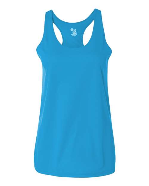 Badger 4166 Women’s B-Core Racerback Tank Top in Electric Blue