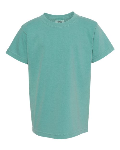 Comfort Colors 9018 Youth Garment-Dyed Heavyweight T-Shirt in Seafoam