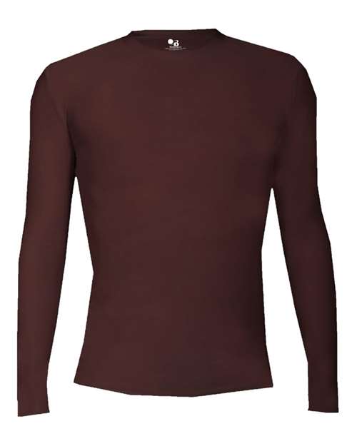 Badger 4605 Men's Pro-Compression Long Sleeve T-Shirt in Maroon