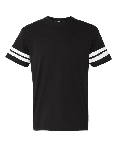 LAT 6937 Unisex Football Fine Jersey Tee — Front