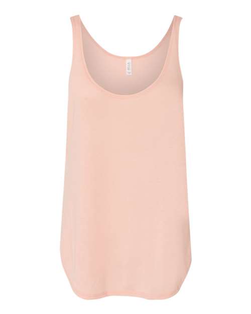 BELLA + CANVAS 8802 Women's Flowy Tank with Side Slit in Peach
