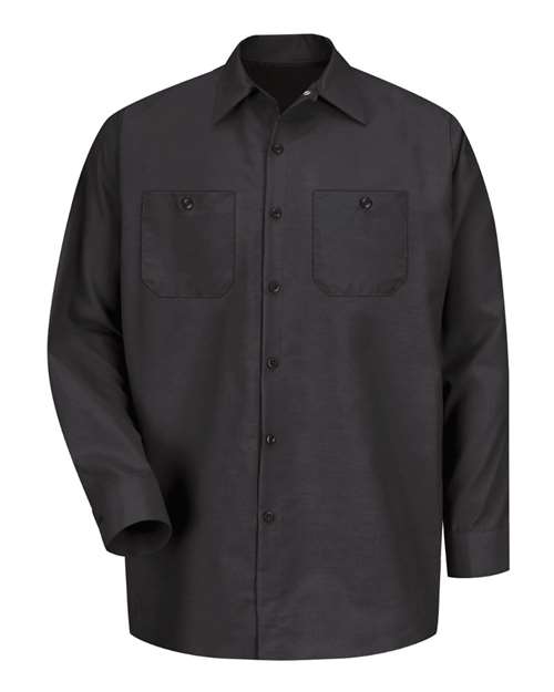 Red Kap SP14T Men's Tall Industrial Long Sleeve Work Shirt — Front