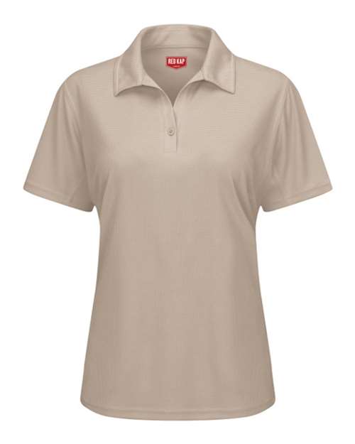Red Kap SK91 Women's Performance Knit® Flex Series Pro Polo in Tan