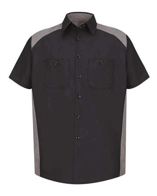 Red Kap SP28T Men's Tall Short Sleeve Motorsports Shirt — Front