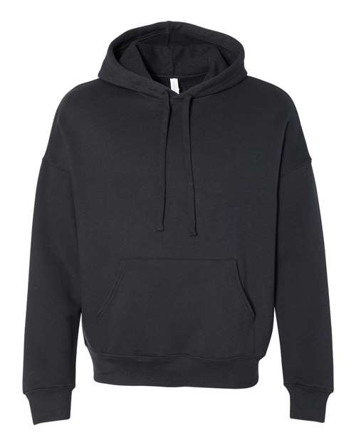 BELLA + CANVAS 3729 Unisex Sponge Fleece Drop Shoulder Hoodie Sweatshirt in Black